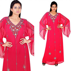 Kaftan marocain traditionnel musulman fait main perlé antistatique décontracté nouveau design 2026 - Product Image 1