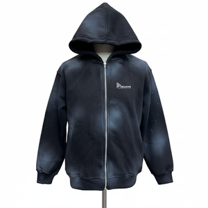 Regular Fit 100% Cotton <b>Plain</b> Fleece <b>Men's</b> <b>Hoodie</b> Custom Wholesale Casual washed zipper <b>Hoodie</b> for <b>Men</b> - Product Image 1