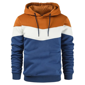 Men's Custom Front Logo Fleece Pullover <b>Hoodie</b> Polyester/Cotton Blend Breathable & Quick Dry OEM Wholesale Supply - Product Image 5