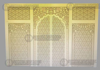 Décor de scène de mariage sur le thème du Mihrab, ensemble de cadres en bois, artisanal, durable, moderne, luxueux, simple, faible MOQ, livraison rapide, plaque d'entrée