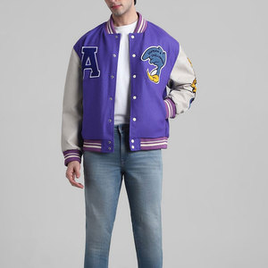 Veste universitaire brodée de couleur unie pour l'extérieur, prix de gros, fabricant pakistanais - Product Image 4