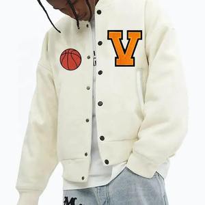Nouvelle Veste d'extérieur design Letterman en 100% Laine Broderie Polaire Hiver, Veste universitaire personnalisée OEM en Coton pour Hommes - Product Image 5
