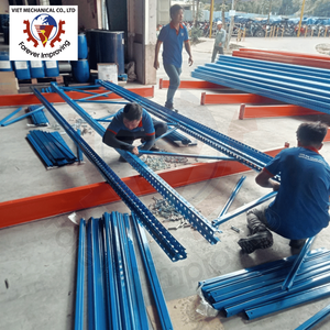 Sistema de estantería de paleta profunda doble vertical de servicio pesado Almacén de acero ajustable Equipo de almacenamiento de carga Protección contra la corrosión - Product Image 1