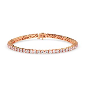 18K Yellow Gold Plated CZ Diamond Tennis Bracelet 4 Prong Setting Luxury Statement Bracelet WomEN Women Wholesale MOQ 1 Piece - Product Image 4