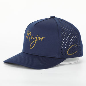 Trending Performance Street Style Casual Trucker <b>Hat</b> Laser Perforated Snapback <b>Cap</b> Custom Logo OEM Unisex 100% Polyester - Product Image 6