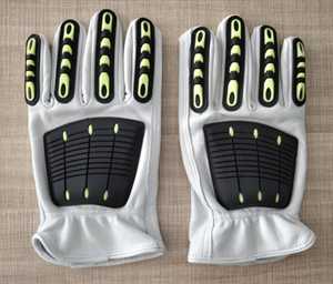 Gants de travail ISONZ Leather Zone ISONZ-210-6 pour le secteur pétrolier et gazier, résistants aux chocs, aux produits chimiques liquides, avec protection TPR, résistants à la chaleur pour mécaniciens - Product Image 3