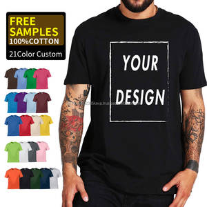 เสื้อยืดผ้าฝ้ายปั่นสำหรับผู้ชายเสื้อลายปักโลโก้แบบกำหนดเอง - Product Image 2