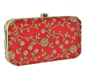 Round Metal Clutch <b>Bag</b> With Silver Plated <b>Studs</b> And Flower Design Zinc Alloy Craft - Product Image 6