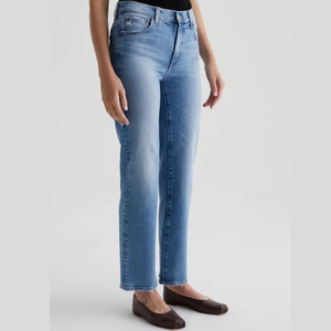 Pantalon en jean stretch taille haute pour femme, coupe slim, confortable, décontracté, style streetwear, en coton, jean court, design tendance - Product Image 3