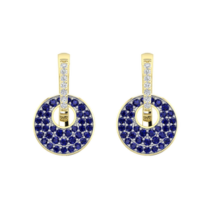 Pendientes Colgantes Circulares de Plata de Ley 925 con Baño de Rodio para Mujer, Hechos a Mano, Producto al por Mayor Seaila IJEF004, Regalo de Lujo para Bodas y Fiestas - Product Image 1