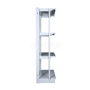 Étagères gondoles en L robustes, fabrication directe d'usine, 48W 17D TL, étagère en métal platine, capacité de 80 à 120 kg, perforation, supermarché - Product Image 5