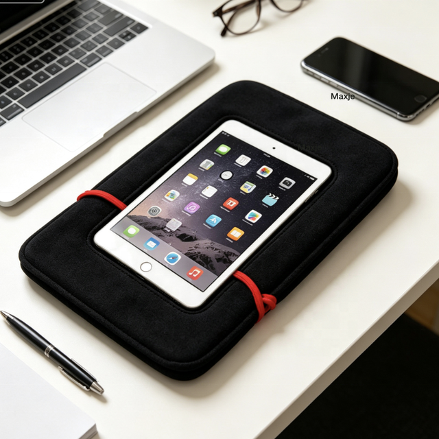 Reversible Neoprene Laptop Sleeve 2 in 1 Mouse Pad Cover, Lightweight Shock Absorbing Waterproof Tablet Protector Bag