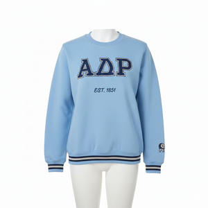 Pull à col rond personnalisé avec étiquette privée, style universitaire, mélange de coton de qualité supérieure, fournisseur OEM ODM - Product Image 6