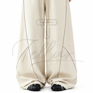 High Quality Women Cotton Fleece Sports Jogger Pants Breathable Workout Baggy Sweatpants Quick Dry Loose Fit <b>Trouser</b> - Product Image 4