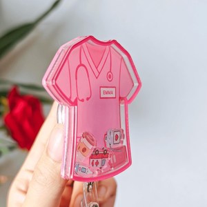 Acrylic Shaker Cute Charms Custom Acrylic Shaker <b>Keychain</b> Keyring Wholesale Custom <b>Personalized</b> Design For Nurse - Product Image 6