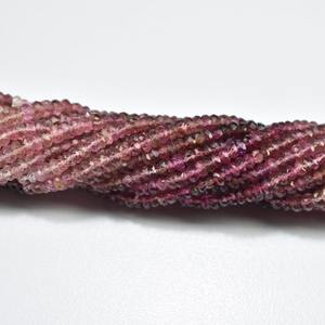 Cadena de cuentas facetadas de turmalina rosa natural de 3-3.5mm, cuentas sueltas para la fabricación de joyas, collares y pulseras. - Product Image 3