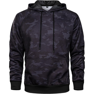 Sweat-shirt à capuche camouflage pour homme, pull à manches longues, manches raglan, respirant, tricoté, style décontracté, style automne - Product Image 1