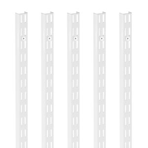 Set di 5 Binari Regolabili in Acciaio da 60 Pollici per Mensole a Parete Modello D0100X32FN2 per Scaffali da Garage - Product Image 1