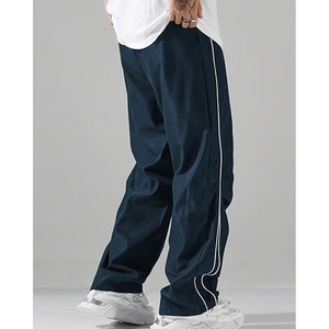 Pantalones Cargo de Poliéster para Hombre, Diseño Holgado a Cuadros, Estilo Casual, con Decoración de Patrones, Pierna Recta, Personalizados OEM - Product Image 4