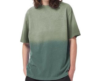 T-shirt unisexe vert à manches courtes, col rond, coupe classique, décontracté, en molleton uni, 100 % coton, respirant, écologique, léger - Product Image 1