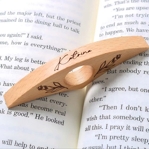 Finger Ring Reader Support <b>Book</b> Finger Holder Wooden - Product Image 1