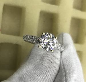 ZAWO Classic Rose Gold Plated Luxury Moissanite Engagement <b>Rings</b> Unisex Perfect Wedding Party Anniversary Gift - Product Image 3