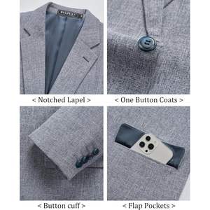 2025 Men's Casual Sport Slim Fit <b>Blazer</b> Printed One <b>Button</b> & Double Breasted Sport Coat Jacket Lightweight - Product Image 5