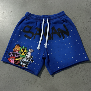 Shorts pour hommes de qualité supérieure, 100% coton molletonné, écologiques, respirants, style hip-hop, taille haute, élastique - Product Image 3