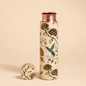 Bouteille d'eau en cuivre écologique avec bouchon à vis, artisanat indien fait main, idéale pour les cadeaux - Product Image 6