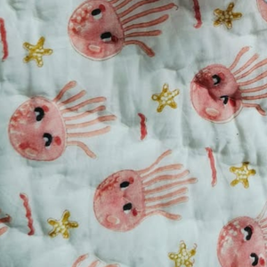 Edredón para Bebé de 40" X 60", Reversible, para Uso Doméstico, para Todas las Estaciones, Suave, Ecológico, con Tinte No Tóxico, Algodón Jaipuri Estampado a Mano - Product Image 4