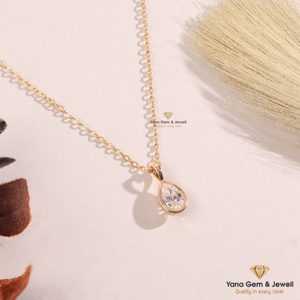 Colgante Solitario con Corte de Pera para Mujer, Regalo Perfecto, Diamante Cultivado en Laboratorio CVD de 1.00 Quilates, Claridad VVS2, Color D, Oro Sólido de 14K, Certificado IGI - Product Image 3