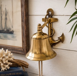 Handmade Style Nautical <b>Bell</b> <b>Brass</b> Marine Ship <b>Bell</b> For Coastal Decor Maritime Collection Sailor Gift Home Office And Display - Product Image 5