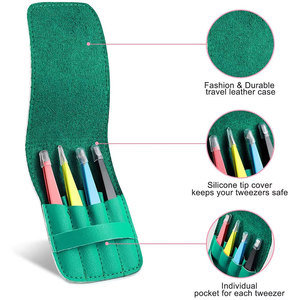 Eyebrow Tweezers Kit with Eco-Friendly Magnetic <b>Case</b> Precision Beauty <b>Tools</b> for Salon Professional Customizable Stainless Steel - Product Image 3