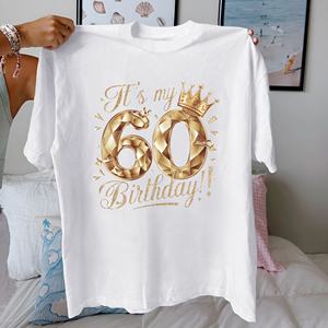 ฉลองวันเกิด60th ของฉันเสื้อยืดผู้หญิงผ้าฝ้ายแท้สวมสบาย - Product Image 1