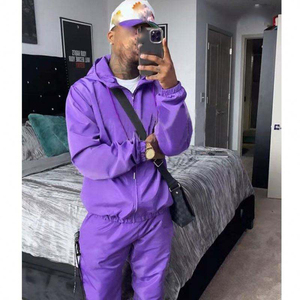 Ensemble de jogging imperméable de haute qualité, imprimé, écologique, streetwear, coupe-vent, veste zippée, pantalon élastique - Product Image 4