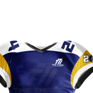 Servicio OEM, Jersey Profesional de Fútbol Americano, Absorbente de Humedad, Transpirable, Manga Corta, Cuello en V, Uniforme Deportivo - Product Image 3
