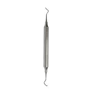 Curette dentaire postérieure à lame courbée et manche rond, instruments dentaires en gros Shuja Surgico - Product Image 2