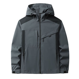 Chaqueta de senderismo al por mayor, chaqueta softshell de poliéster de 320 g/m², logotipo personalizado para marcas de camping estadounidenses, pedido al por mayor - Product Image 5