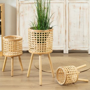 Ensemble de supports pour plantes en bambou, grande qualité, faits à la main, décoration de jardin écologique, supports pour plantes. - Product Image 1