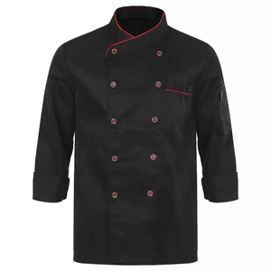 เสื้อเชฟแขนยาวแบบกระดุมสองแถว พรีเมียม สำหรับร้านอาหารและบาร์ ชุดยูนิฟอร์มครัว ขายส่งจำนวนมาก ราคาขายส่งสำหรับส่งออก - Product Image 1