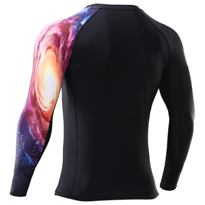 Men <b>Compression</b> <b>Shirt</b> Long Sleeve Rash Guard Graphic Print UV Protection Quick Dry OEM Supplier - Product Image 2