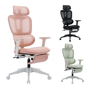 Sedia da Ufficio Ergonomica in Rete con Ruote Silenziose a 360 Gradi, Braccioli Regolabili, Poggiapiedi, Supporto Lombare 3D, Poggiatesta Multifunzionale - Product Image 5