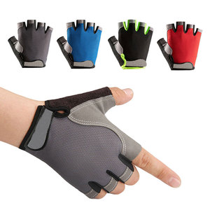 Gants de cyclisme Daizen Star à demi-doigts antidérapants noirs en polyester avec fermeture auto-agrippante unisexe été - Product Image 1