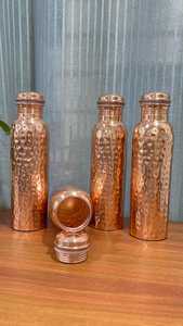 BURAQ HANDICRAT Copper Water <b>Bottle</b> 1L Design for Travel - Product Image 3