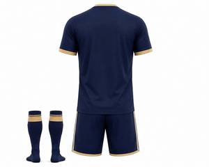 Ensemble short et maillot de football personnalisé 100 % polyester, séchage rapide, respirant, écologique, numéros personnalisés, design audacieux pour équipe - Product Image 6