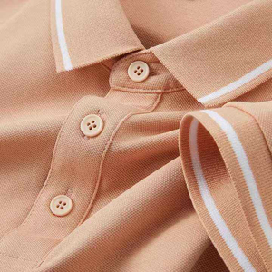 เสื้อโปโลแขนสั้นสีเขียวมะกอกสำหรับผู้ชาย ผ้าถัก สีพื้น ดีไซน์กระดุม สวมใส่สบาย ทรงปกติ - Product Image 4