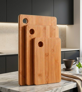 Tabla de Cortar de Bambú Reversible para Cocina, Tabla de Cortar para Verduras, Carne y Queso, en Oferta - Product Image 1