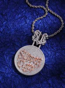 Colgante de Plata de Ley 925 con Moissanita y Letra Redonda, Bañado en Rodio, Joyería de Lujo para Fiesta, Regalo con Certificado - Product Image 4