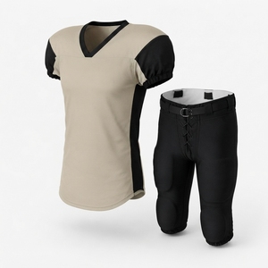 Ensemble d'uniformes de football américain personnalisés pour équipe : Maillot respirant et pantalon assorti pour l'entraînement et les matchs sportifs - Product Image 1