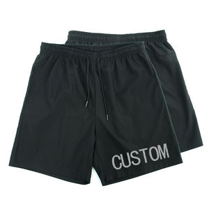 Shorts de jogging respirants personnalisés de haute qualité pour hommes, décontractés, unis, fitness, séchage rapide, été, coton, motif uni, taille élastique - Product Image 5